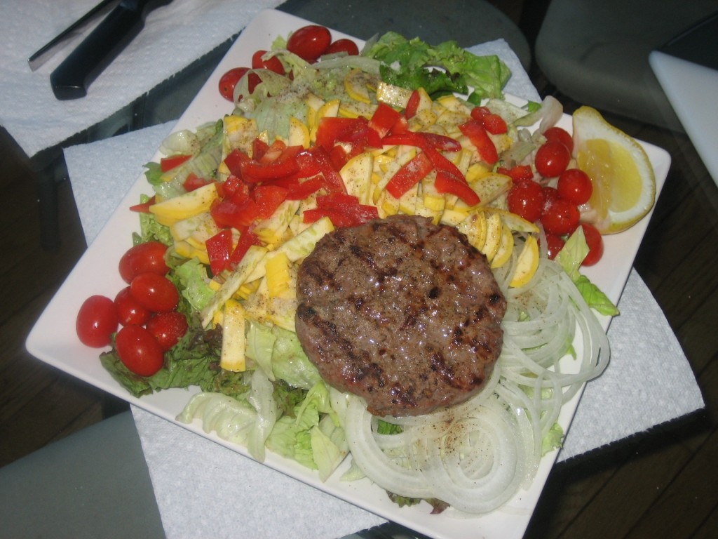 Grassfed Burger and Salad