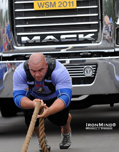 Mike Jenkins Pulling the truck at World's Strongest Man