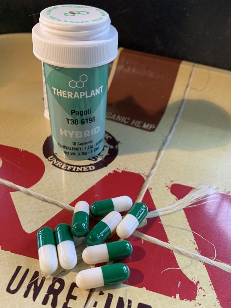 Theraplant Pagoti T30 (30mg THC) capsules and bottle